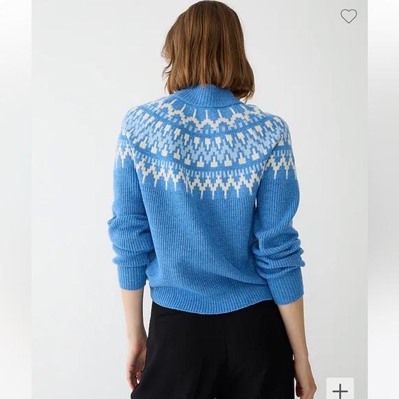 J. Crew Fair Isle mockneck pullover sweater size 2x - Picture 2 of 4